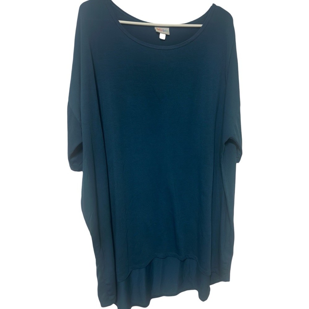 LuLaRoe Irma Blue Tunic Top Size 3XL High-Low Hem